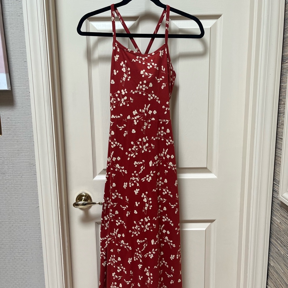 Pact Red Halter Maxi Sundress